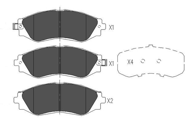 KAVO PARTS Jarrupala, levyjarru KBP-1001